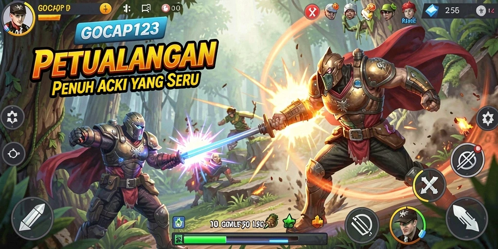 Gameplay seru GOCAP123 dengan aksi mendebarkan.