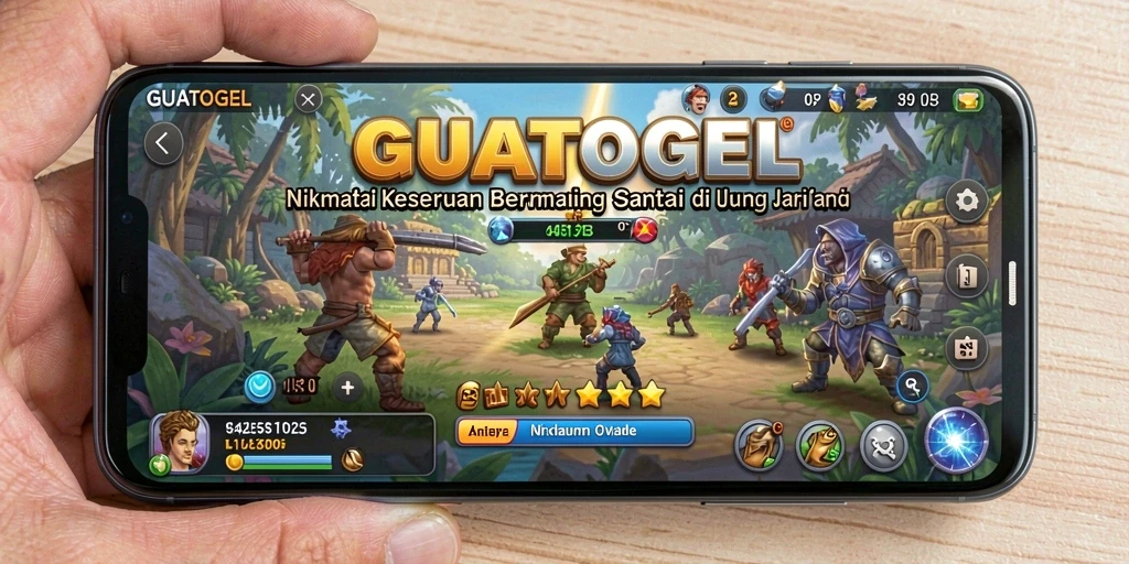 Screenshot GUATOGEL menampilkan gameplay yang seru dan colorful.