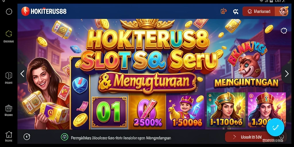 Screenshot utama HOKITERUS88 menampilkan gameplay slot yang mendebarkan.