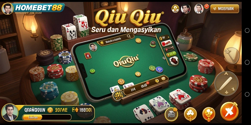 Tampilan gameplay seru dari HOMEBET88 QiuQiu.