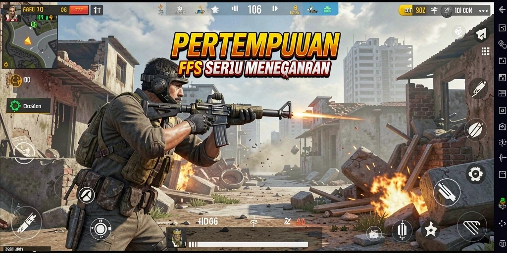 Screenshot menunjukkan aksi menarik dalam gameplay ID66.