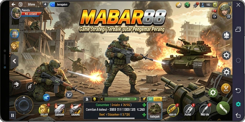 Screenshot gameplay MABAR88 yang terinspirasi oleh strategi tinggi.