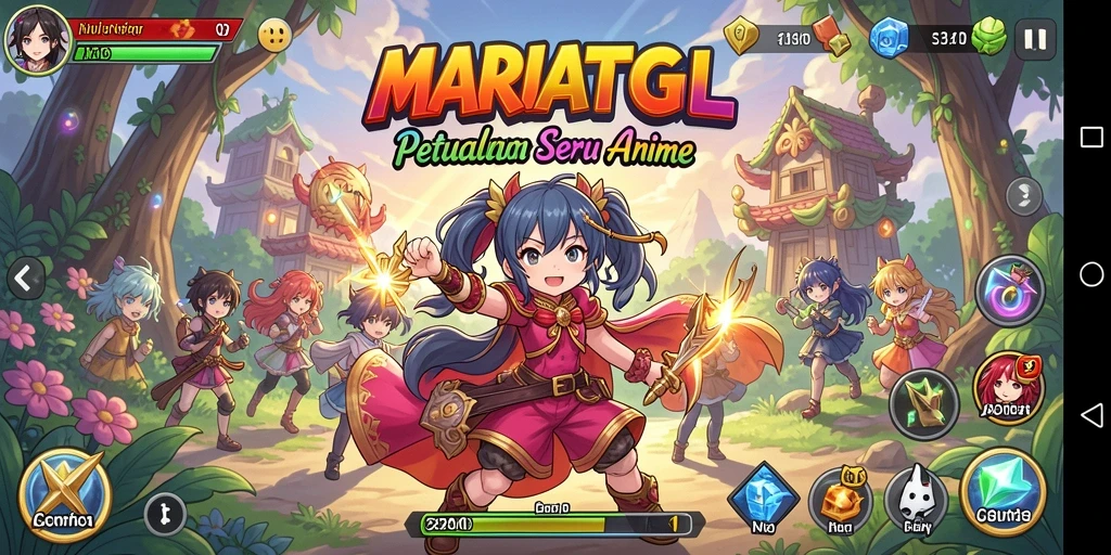 Tampilan gameplay menarik dari MARIATOGL dengan karakter anime.
