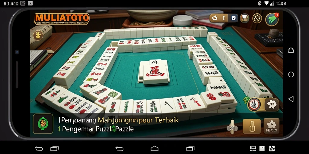Tampilan gameplay seru dalam MULIATOTO dengan ubin Mahjong yang berwarna-warni.