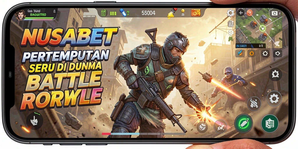 Screenshot NUSABET menampilkan aksi seru di arena Battle Royale.