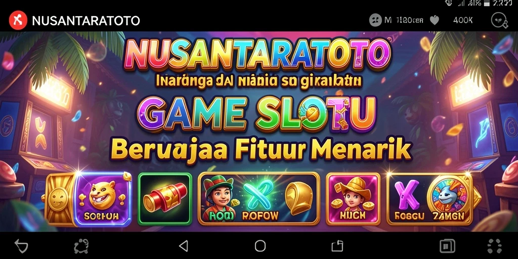 Tampilan menarik gameplay NUSANTARATOTO dengan efek visual slot.