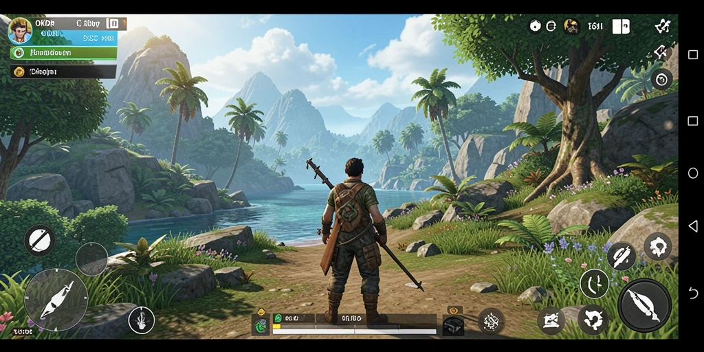 Tangkapan layar gameplay OKIDR yang menunjukkan dunia terbuka yang luas.