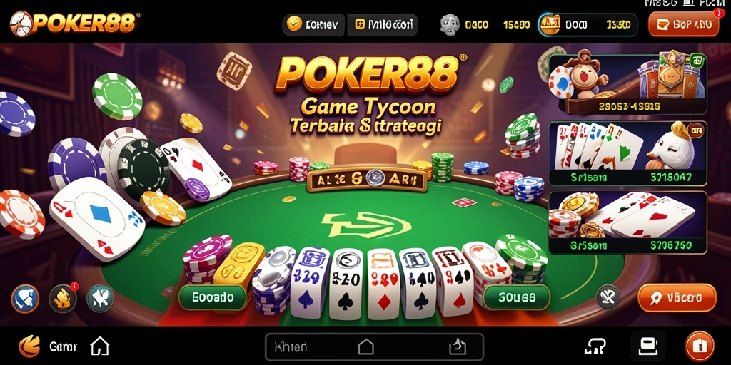 Tampilan menarik dari gameplay POKER88 yang menawan dan strategis.