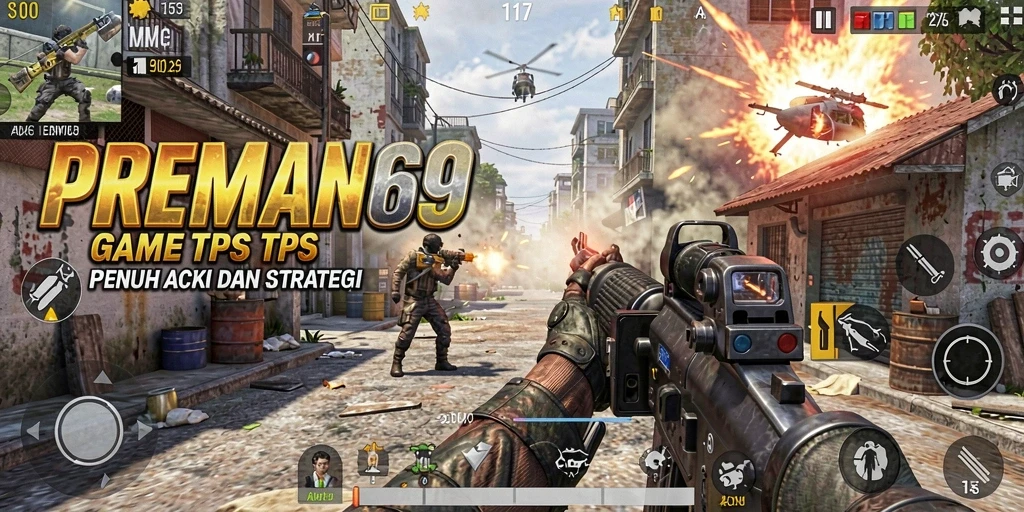 Screenshot menunjukkan aksi intens PREMAN69 dalam pertempuran TPS.