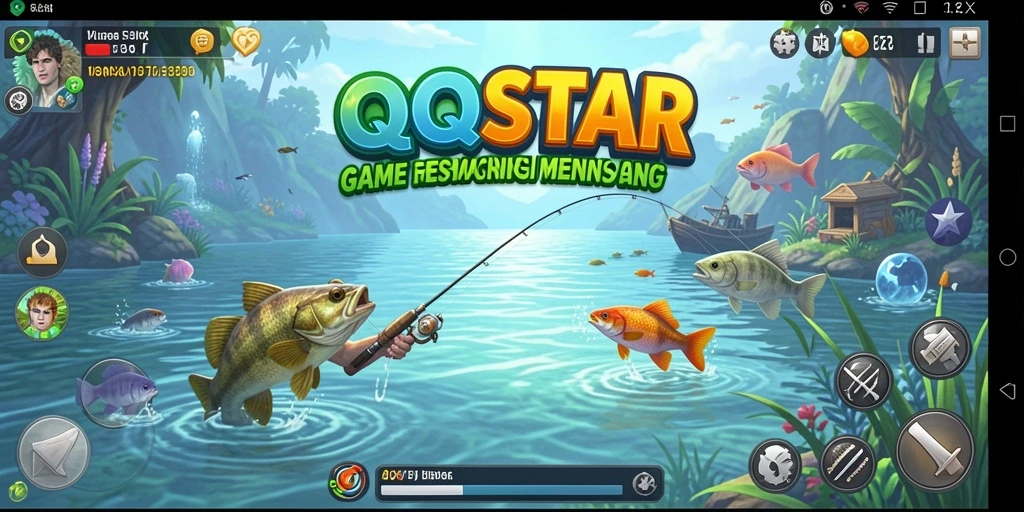 Tangkapan besar dan lokasi memancing yang indah dalam gameplay QQSTAR.