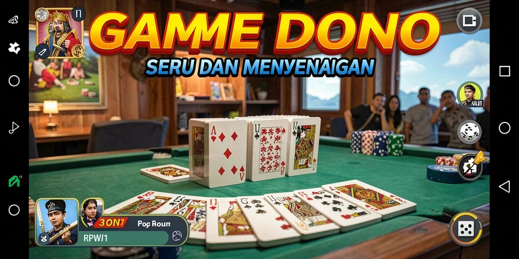 Tampilan gameplay seru di RPWIN1 saat bermain Domino.