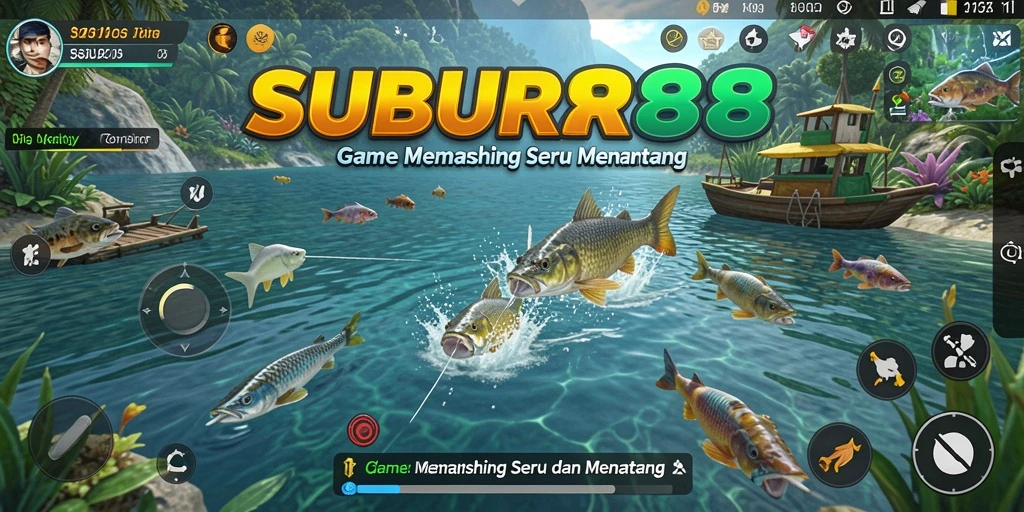 Tampilan gameplay SUBUR88 yang menampilkan aksi memancing seru.
