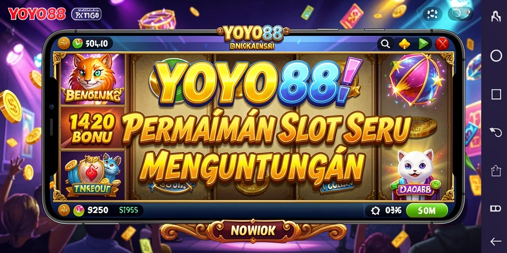 Tampilan menarik gameplay Slot di YOYO88 dengan berbagai tema.